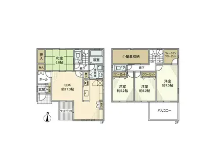 小田急電鉄小田原線 東海大学前駅 徒歩18分 2階建 築12年(4LDK)の間取り写真