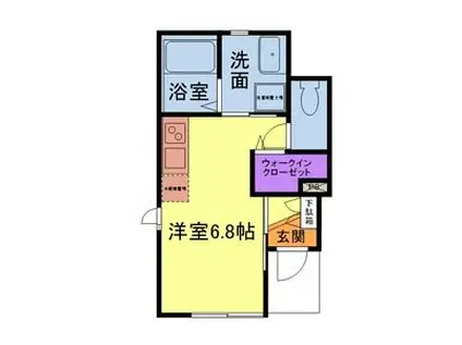 グランヒル湘南台(ワンルーム/1階)の間取り写真