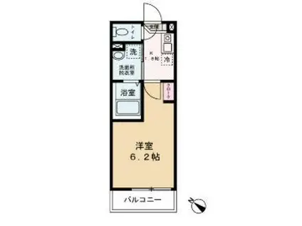 グランステージ横濱杉田(1K/2階)の間取り写真