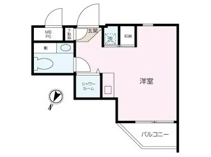 レスティー藤沢第1(ワンルーム/2階)の間取り写真