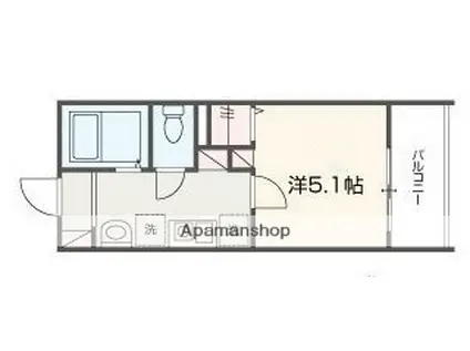 MELDIAかしわ台駅前(1K/3階)の間取り写真
