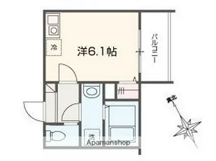 MELDIAかしわ台駅前(ワンルーム/2階)の間取り写真