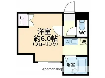 コーポヒラ(ワンルーム/1階)の間取り写真