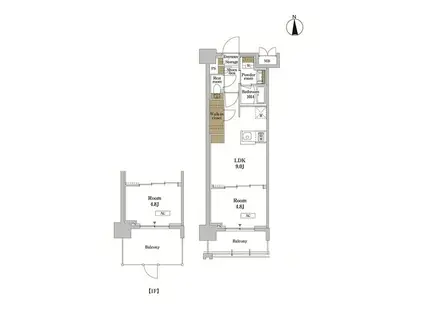 RJRプレシア蒲田(1LDK/6階)の間取り写真
