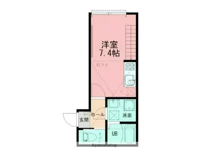 NOIR RESIDENCE KIKUNA(1K/1階)の間取り写真
