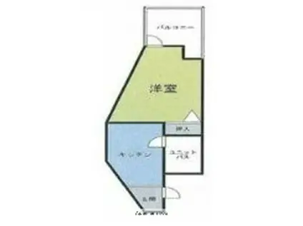 黒川ビル(1K/4階)の間取り写真