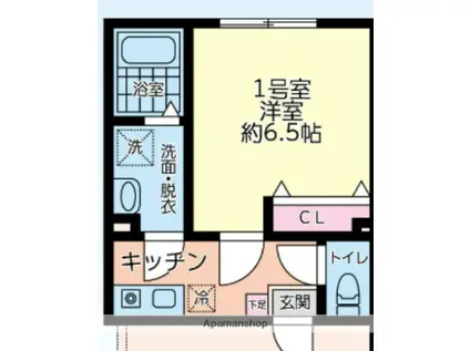 シティハイツ大道(1K/1階)の間取り写真