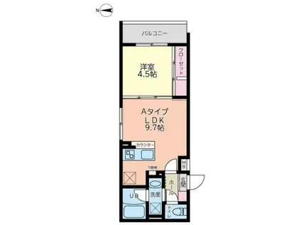 アストランセ(1LDK/3階)の間取り写真