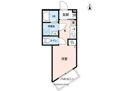 エキニア川崎ウエスト(ワンルーム/3階)の間取り写真