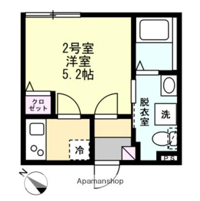 ベイルーム川崎平間(1K/3階)の間取り写真