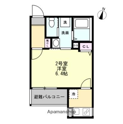 ベイルームスイート鶴見市場(1K/1階)の間取り写真