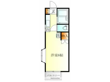 パレ菊名(ワンルーム/2階)の間取り写真