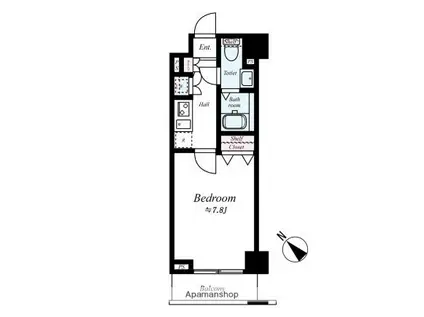 グランフォース横浜関内(1K/3階)の間取り写真