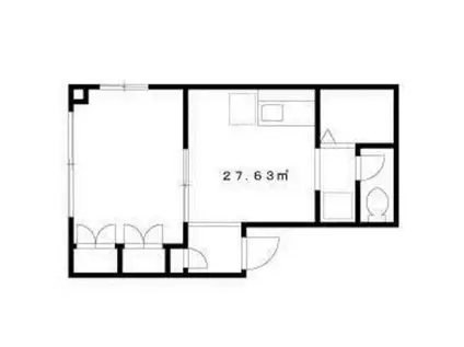 K・ONEビル(1K/2階)の間取り写真