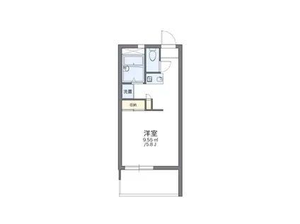 レオパレス鶴園(1K/2階)の間取り写真