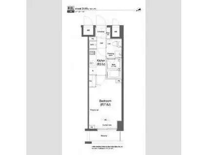 プラウドフラット鶴見Ⅰ(1K/4階)の間取り写真