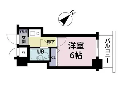 レクセル新子安(1K/4階)の間取り写真