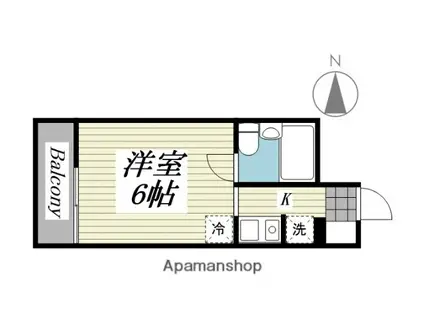 メゾン・ド・オルネ(ワンルーム/4階)の間取り写真