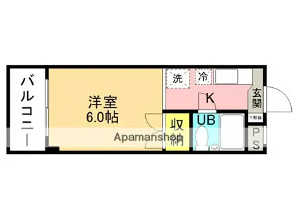 メゾン御園(1K/2階)の間取り写真