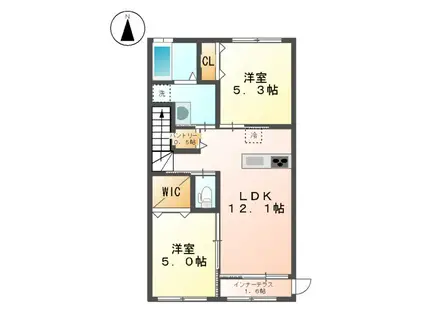 ベル ルミエール湘南(2LDK/2階)の間取り写真