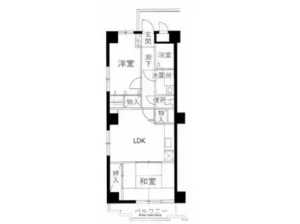 MAISON DE 山田(2LDK/4階)の間取り写真