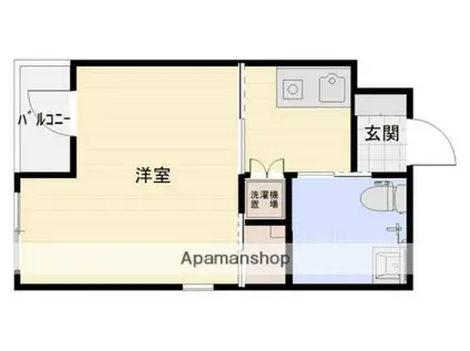 フォルターナ横浜反町(1K/2階)の間取り写真