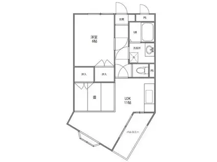 グランバリュー小田急相模原(1LDK/1階)の間取り写真