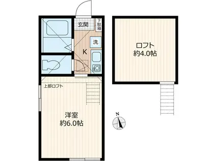 ラコルタ新町(1K/1階)の間取り写真