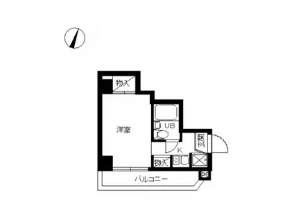 スカイコート川崎第5(ワンルーム/5階)の間取り写真