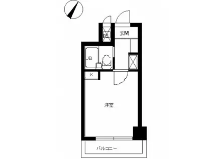 スカイコート横浜真金町(ワンルーム/8階)の間取り写真