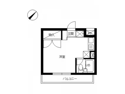 スカイコート東白楽(ワンルーム/3階)の間取り写真