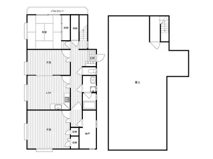 Kビルディング(3SLDK/3階)の間取り写真