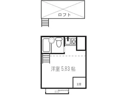 セゾン茅ヶ崎(ワンルーム/1階)の間取り写真