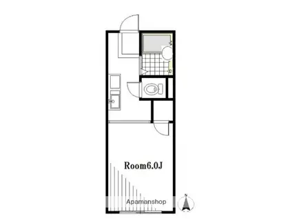 サンヒルズ日吉(1K/2階)の間取り写真