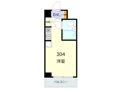 パークノヴァ横浜弐番館(ワンルーム/3階)の間取り写真