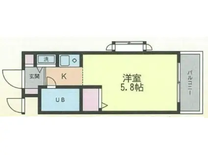 ジョイフル溝の口(ワンルーム/1階)の間取り写真