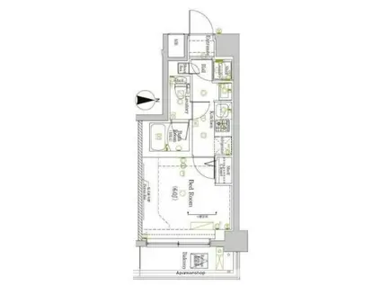 RAFFISTAR川崎大師(1K/7階)の間取り写真