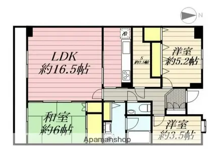 フルセイル権太坂(3SLDK/3階)の間取り写真