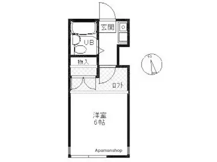 司ハウス辻堂(1K/1階)の間取り写真