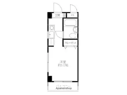 ドミール洋光台(ワンルーム/3階)の間取り写真