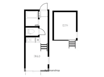 ユナイト金沢キャロルガーデンズ(ワンルーム/1階)の間取り写真