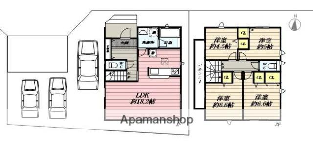 相模線 下溝駅 徒歩14分 2階建 築3年(4LDK)の間取り写真