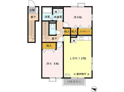 ARCTURS(2LDK/2階)の間取り写真