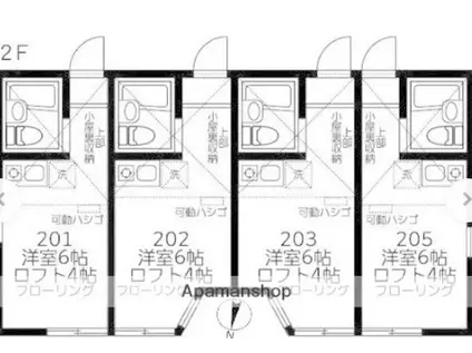 フェローズ横須賀(ワンルーム/2階)の間取り写真