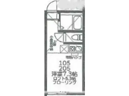 K.F 堀ノ内(ワンルーム/1階)の間取り写真