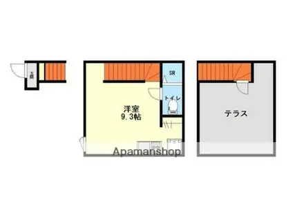 晴風と川の音のLUMINOUS(ワンルーム/2階)の間取り写真