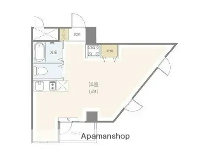 キタノハウス(ワンルーム/4階)の間取り写真