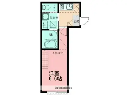 イデアル湘南(1K/1階)の間取り写真