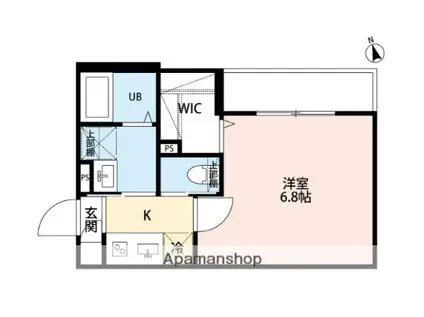 LUNA COURT(1K/1階)の間取り写真