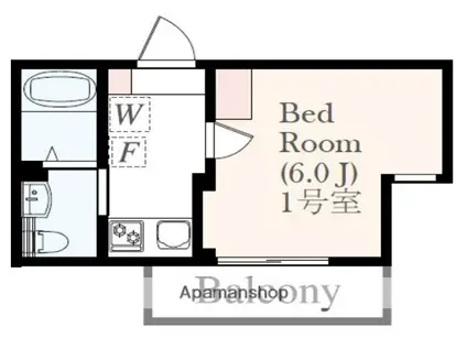 アザーレ・シド海老名(1K/2階)の間取り写真